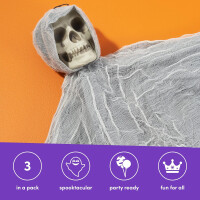 3 Hängende Halloween-Skelette 90 cm – Wetterfest 