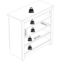 Galano Millicent Schuhschrank 2 Türen Modern Graue Eich