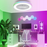 activeallbrite Deckenventilator mit LED Licht RGB Fernbedien