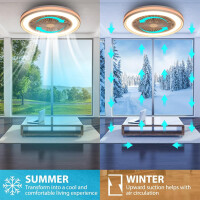 activeallbrite Deckenventilator mit LED Licht RGB Fernbedien
