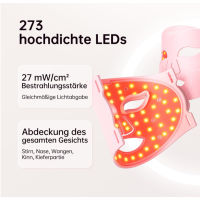 XSSNVV LED Gesichtsmaske Lichttherapie 4 Modi Rotlicht 850nm