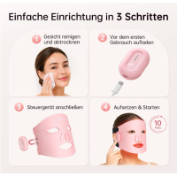 XSSNVV LED Gesichtsmaske Lichttherapie 4 Modi Rotlicht 850nm