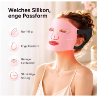 XSSNVV LED Gesichtsmaske Lichttherapie 4 Modi Rotlicht 850nm