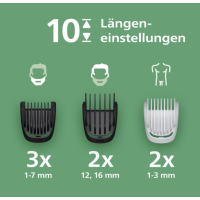 Philips Multigroom 3000 MG3946/15 9in1 Trimmer 12 Länge