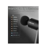 NEVVUE Mini Massagepistole Wärme 9 Stufen 4000 U/min 4 