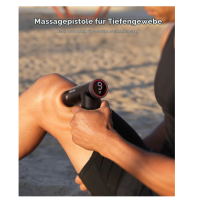 NEVVUE Mini Massagepistole Wärme 9 Stufen 4000 U/min 4 