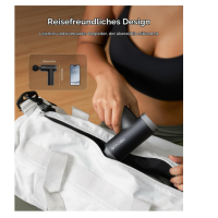 NEVVUE Mini Massagepistole Wärme 9 Stufen 4000 U/min 4 