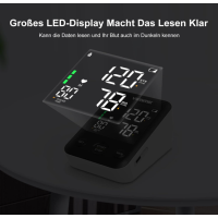 Vimmk Oberarm Blutdruckmessgerät Digital LED Arrhythmie