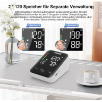 Vimmk Oberarm Blutdruckmessgerät Digital LED Arrhythmie