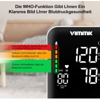 Vimmk Oberarm Blutdruckmessgerät Digital LED Arrhythmie