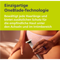 Philips OneBlade Intimate QP1924/28 Intimrasierer SkinProtec